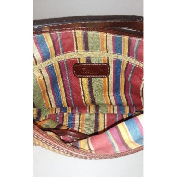 Fossil straw basket weave purse w/pocket - Picture 3 of 5